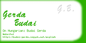 gerda budai business card